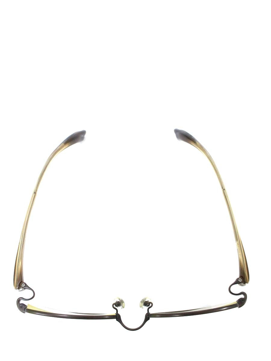 フォーナインズ S-251T メガネ アンティークゴールド/ブラウン エルトンジョンモデル コンビフレーム フルリム オーバル IT26S4YZBSRA