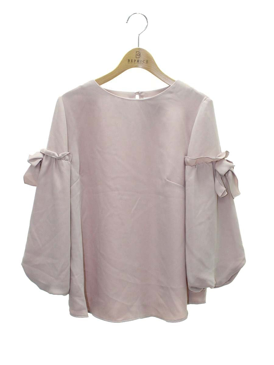 ギャラリービスコンティ 1321875 プルオーバー 3 ベージュピンク リボン フリル IT7QWUTOWJRR