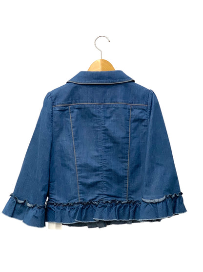 エムズグレイシー 724314 ジャケット 38 ブルー デニム フリル ITZB66YZQLFW