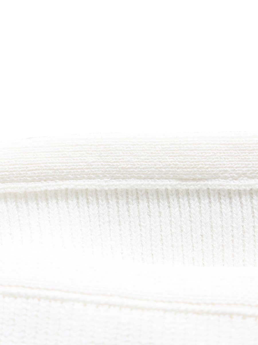 グレースコンチネンタル 刺繍パフスリーブニットトップ 01242 43023 36 ホワイト カットワークレース ‘24SS ITRVPQ1ZP2UP