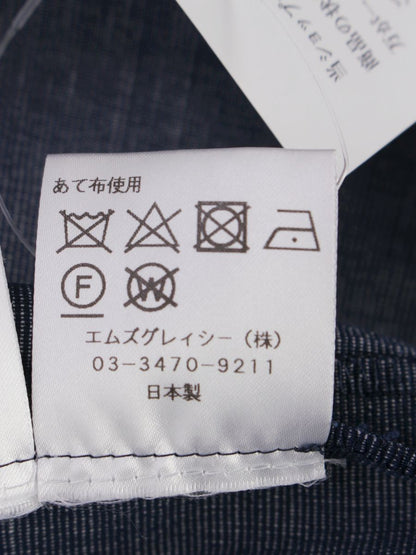 エムズグレイシー 111344 ワンピース 36 ネイビー パフスリーブ ステッチ ITN0BIP6J90M