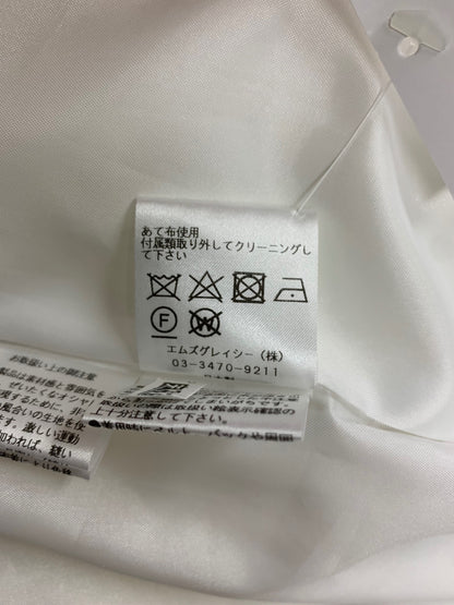 エムズグレイシー 411341 ワンピース 38 ホワイト シアー チェック 格子柄 ITLU90WKCW6P