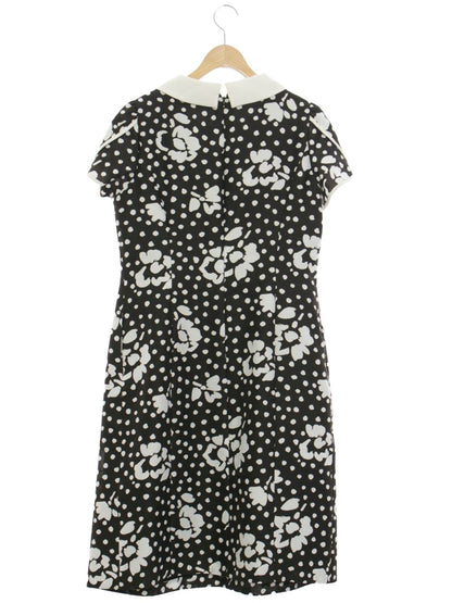 エムズグレイシー 231313 ワンピース 44 ブラック フラワー刺繍 ITWRAF00POS2