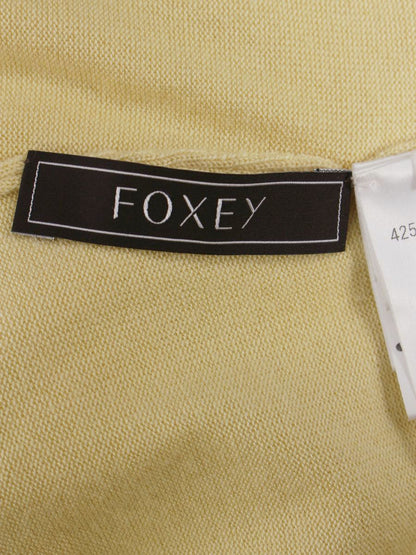 フォクシーブテック 42530 カーディガン 40 イエロー カシミア シルク ニット ITDMKWGBU734 【SALE】