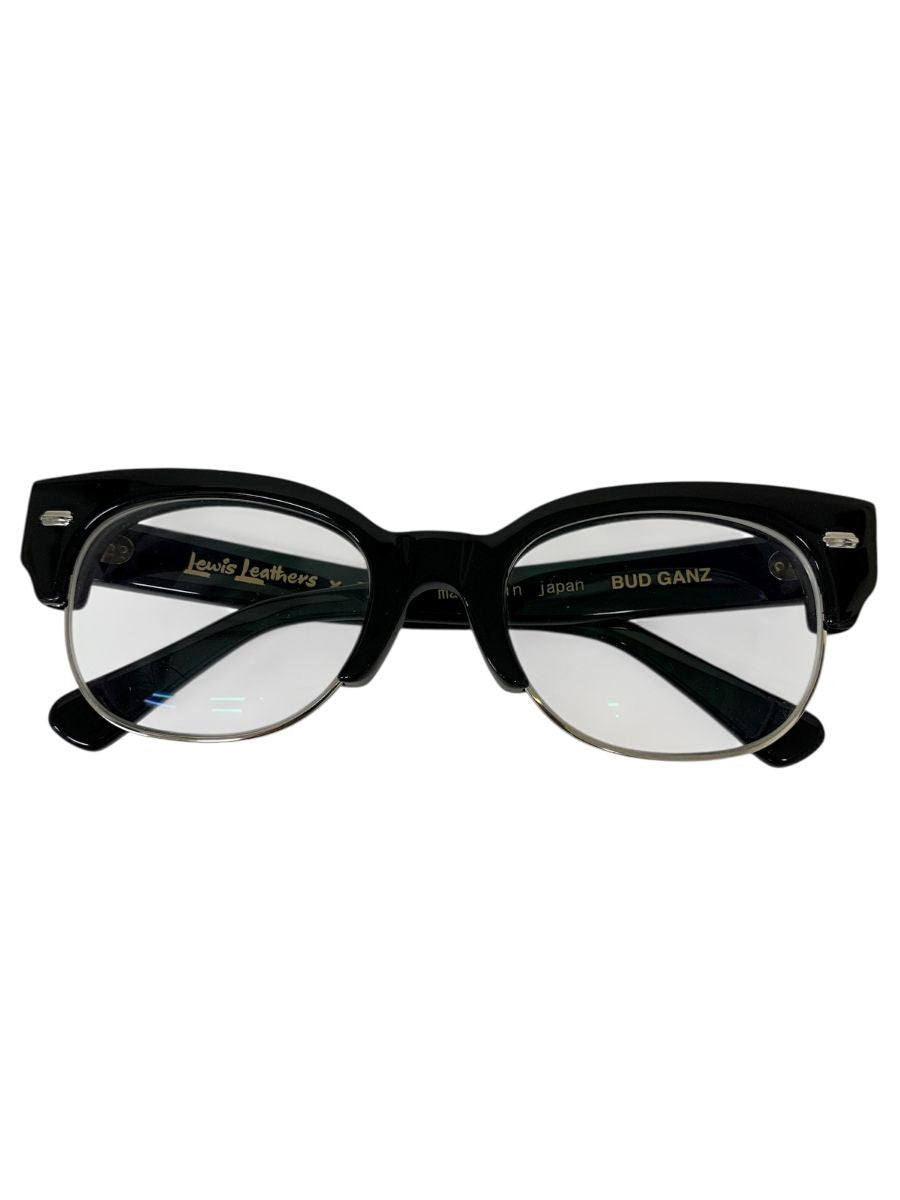 エフェクター ルイスレザーコラボモデル BUD GANZ メガネ ブラック セルフレームウェリントン IT1DWXIYN0Q4
