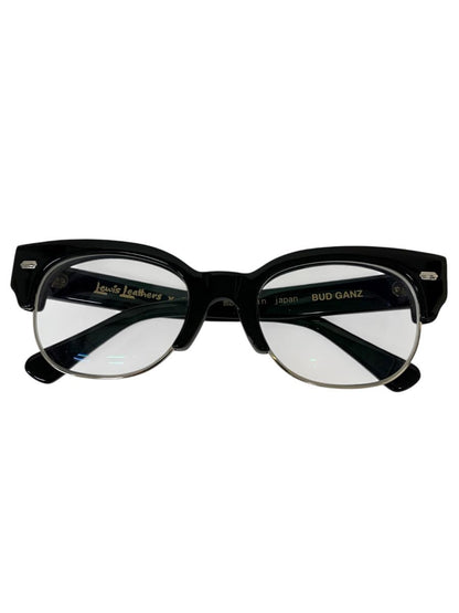 エフェクター ルイスレザーコラボモデル BUD GANZ メガネ ブラック セルフレームウェリントン IT1DWXIYN0Q4