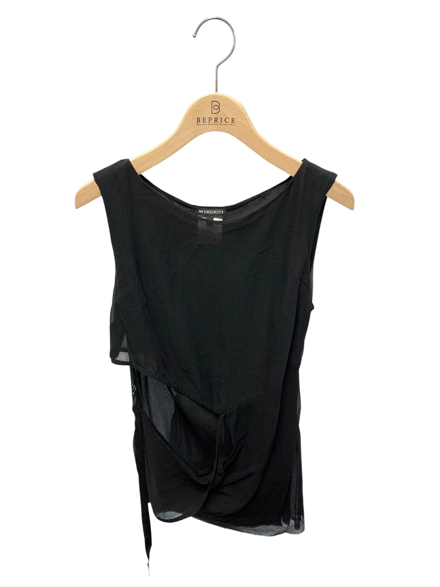 アンドゥムルメステール トップス 34 ブラック フリル IT6XW1FXHIH4