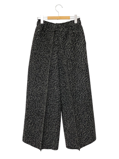 イッセイミヤケ IM43FF135 ワイドパンツ 2 ブラック ウール混 24AW ITNBHUHQDUAP