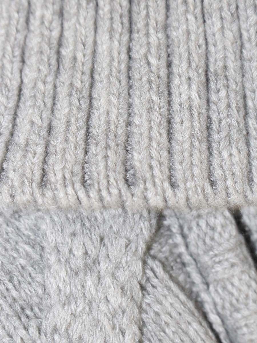 フォクシーブティック Cable Stitch Knit Parka 36791 パーカー 38 グレー カシミヤ混 ITSDT5X6O95M