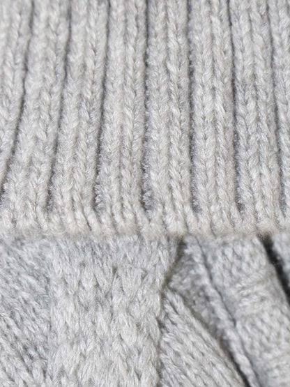 フォクシーブティック Cable Stitch Knit Parka 36791 パーカー 38 グレー カシミヤ混 ITSDT5X6O95M