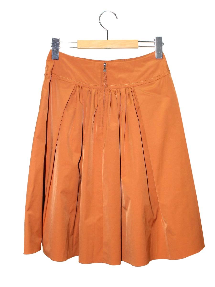 フォクシーニューヨーク ストレッチタフタ 24126 スカート 38 オレンジ IT0GNPT1CD0C