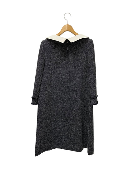 フォクシーニューヨーク Eclat De Nuit Dress 42153 ワンピース 38 ネイビー ツイード ITUJZZM6XUC0 【SALE】