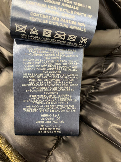 ヘルノ PI0713D 12017 9300 ダウンコート 46 ブラック ミンクファー IT4S7QV5ND4S