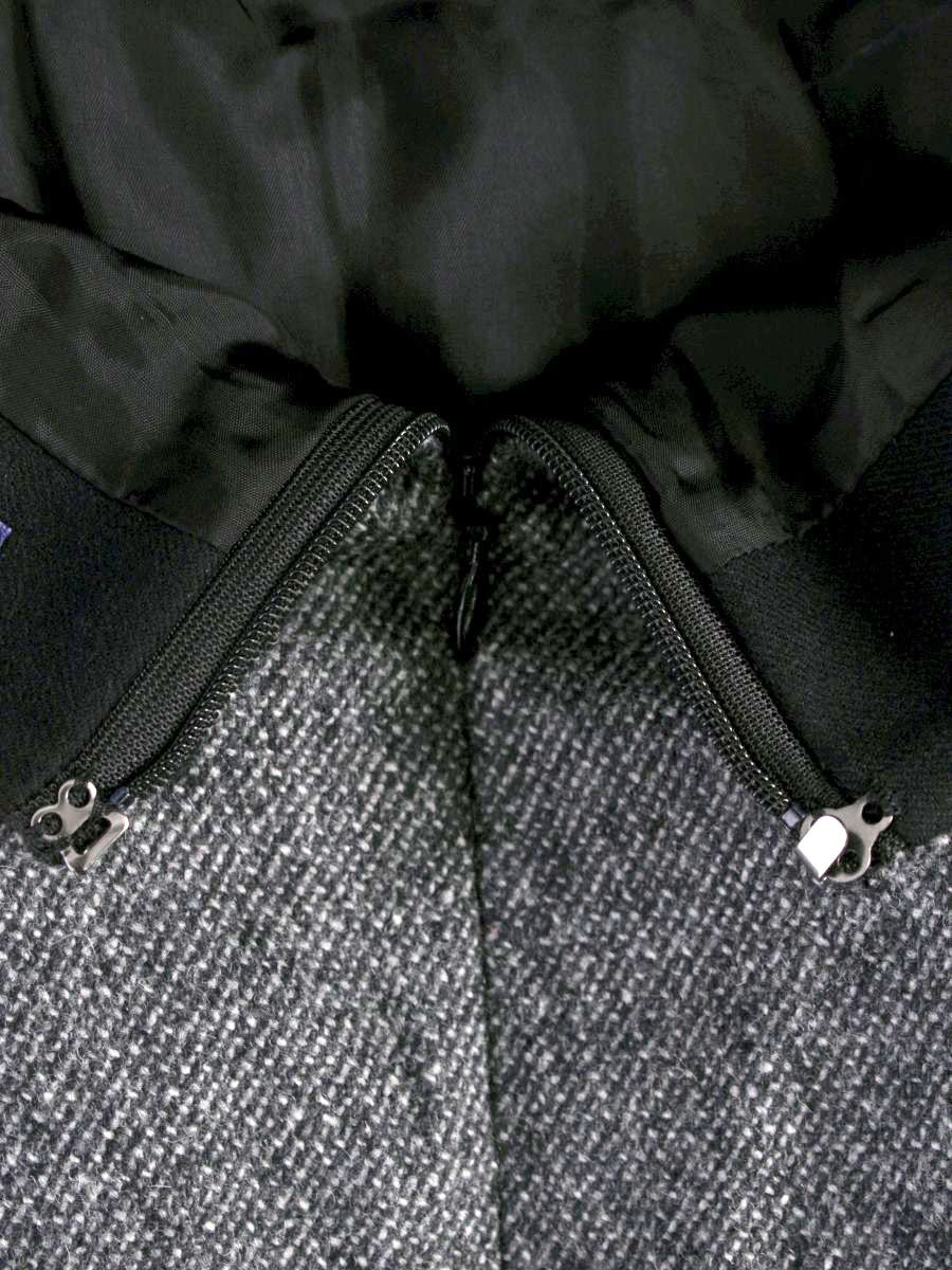 エムズグレイシー 917540 スカート 36 グレー ウール混 リボン タック ITFZ3QIOYHNU