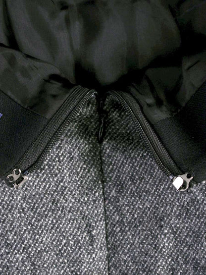 エムズグレイシー 917540 スカート 36 グレー ウール混 リボン タック ITFZ3QIOYHNU