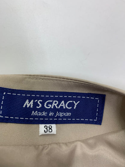 エムズグレイシー 411503 ワンピース 38 ベージュ 花 レース ITTZYDFJ9T6G