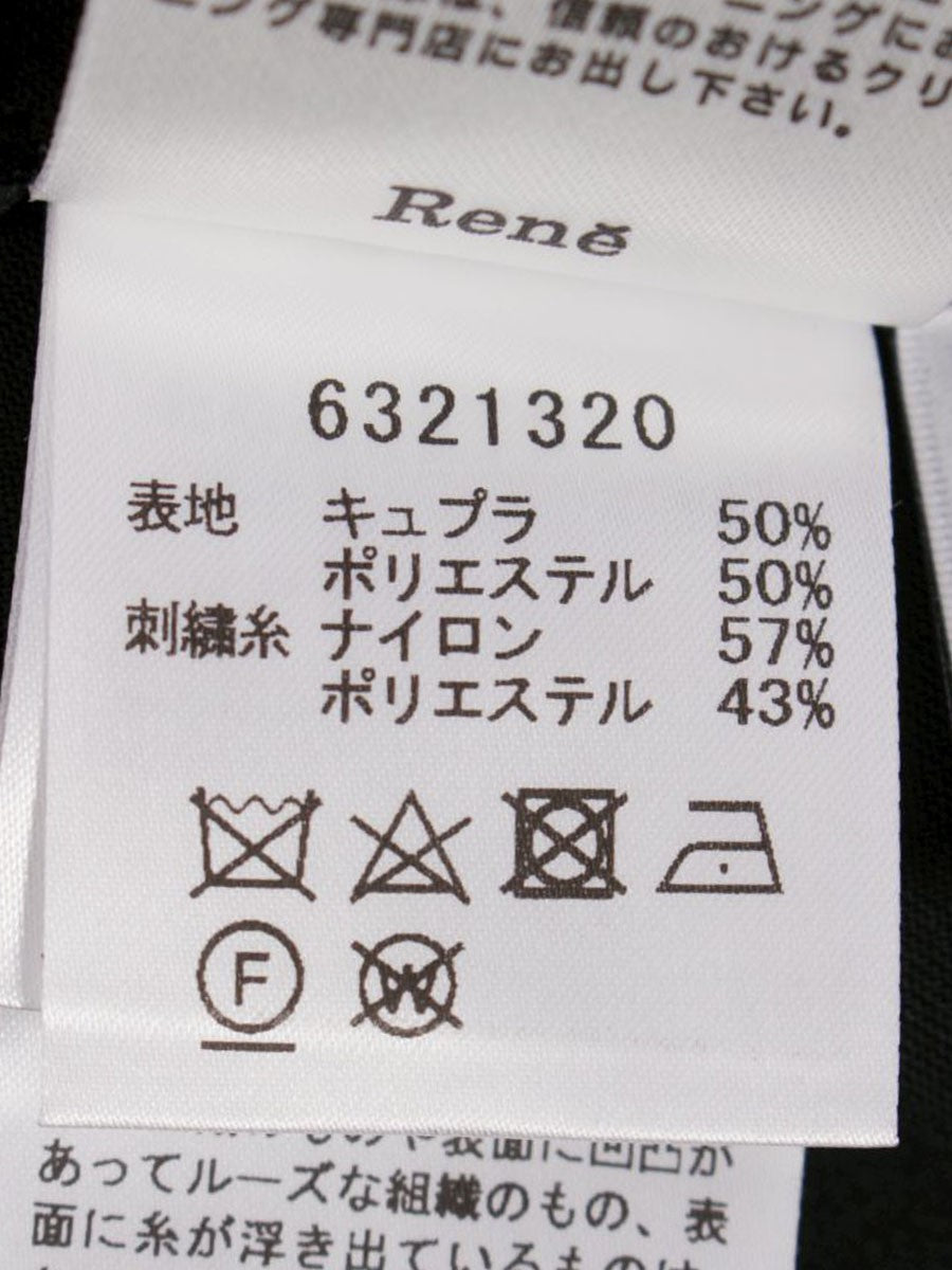 ルネ 6321320 ブラウス 38 ブラック シースルー IT36KF99809A