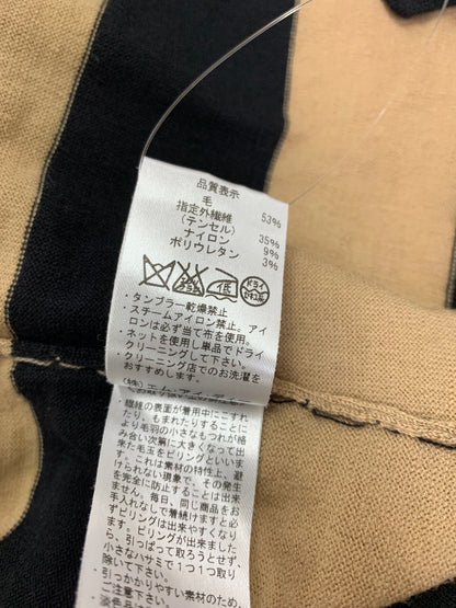 エムプルミエ A711-077 アンサンブル 38 ベージュ カーディガン トップス ボーダー IT9YDY3U3WEI