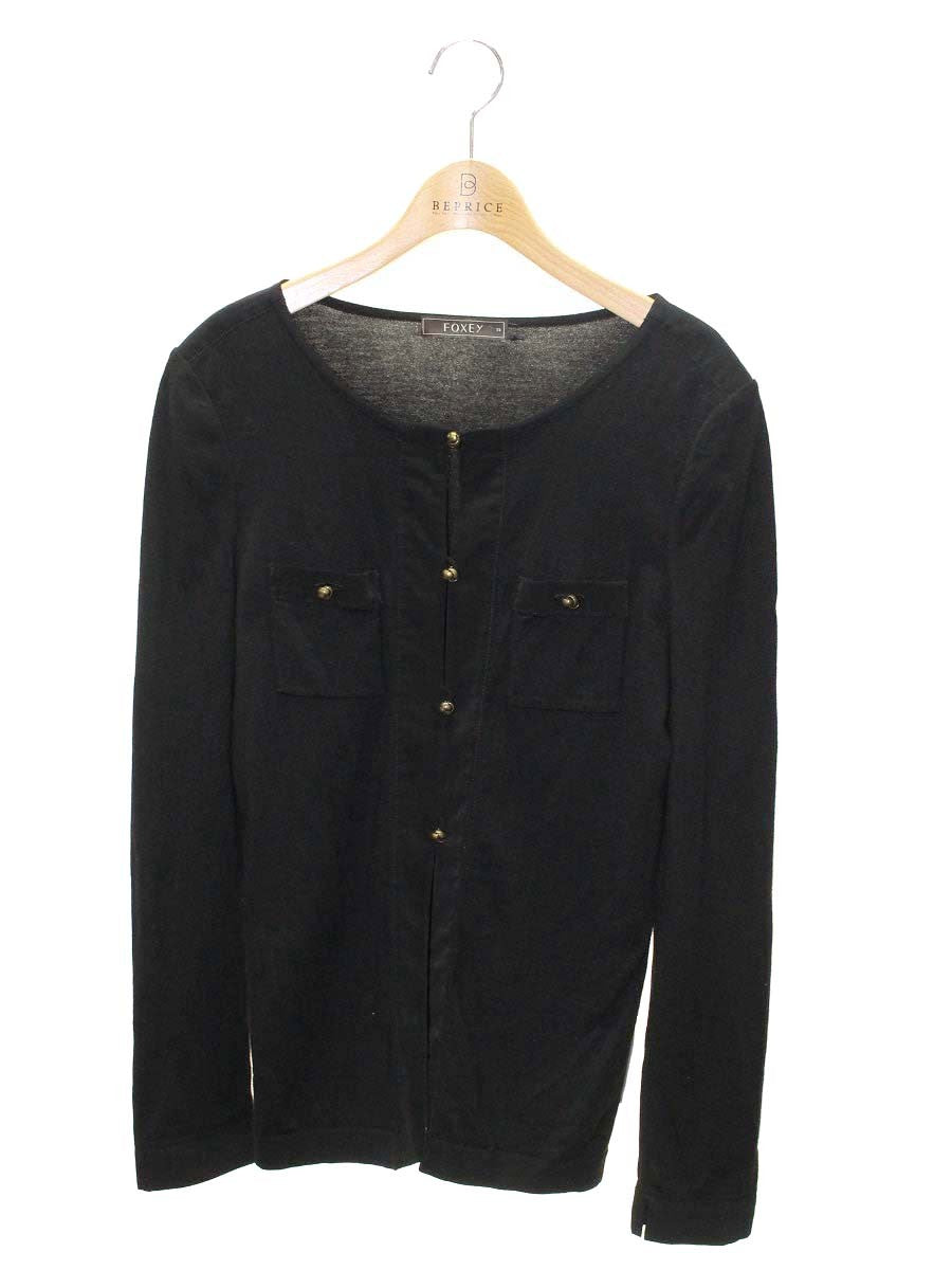 新品☆FOXEY カーディガン　アッパースタンダード38 黒フォクシー　ブラック 美品】FOXEY(フォクシー) ブティックライン カーディガン 38 2025年