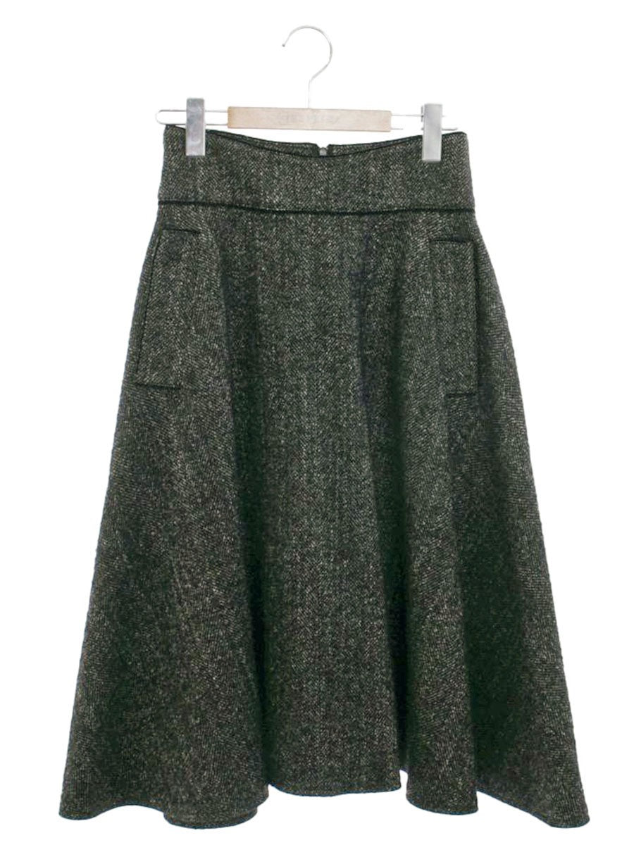 フォクシー 39203 スカート 38 ブラック アルパカ混 フレア ITGG5R3ZWBGB