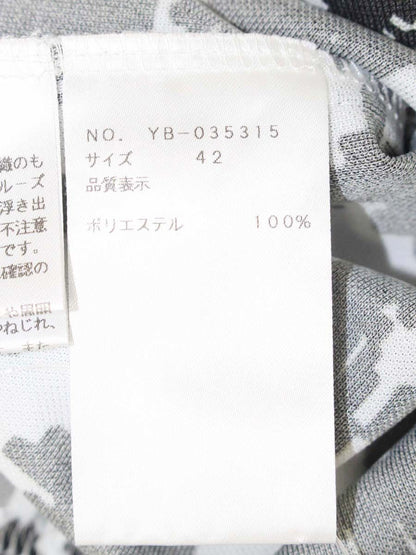 エムズグレイシー 035315 Tシャツ カットソー 42 ホワイト/ブラック リボン 転写プリント IT64DPDG9NHW