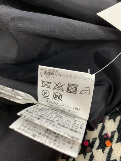 エムズグレイシー カラフルドット入り千鳥柄ジャンパースカート 211607 ワンピース 36 ブラック ITDYB2WOK4S2 【SALE】