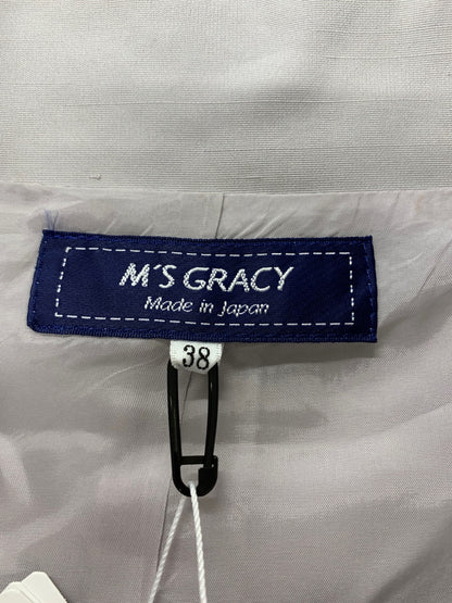 エムズグレイシー 219104 コート 38 グレー シャンタン地 リボン ベルスリーブ ITGH05BFYKKS