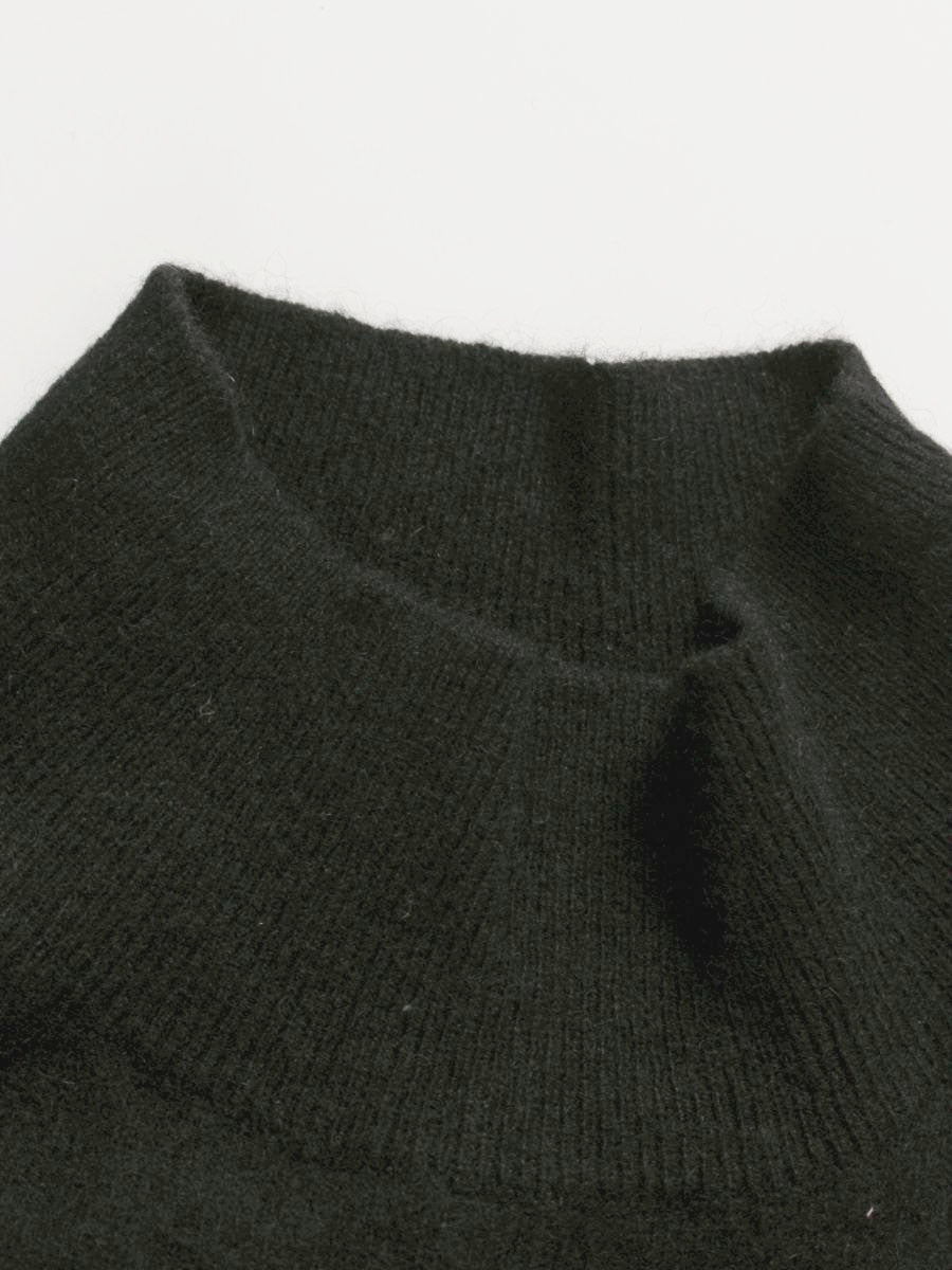 セルフォード CWN0195080 ワンピース 38 ブラック カシミヤ パフスリーブ ITK42698UZVC