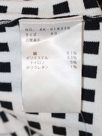 エムズグレイシー フィット＆フレアニット 018338 ワンピース 40 ブラック リボン ITHRJOZOJHDJ