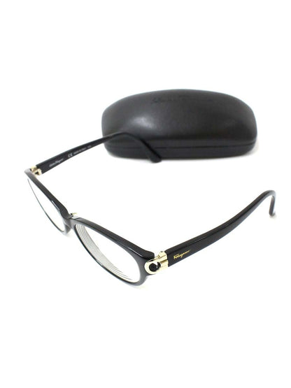 フェラガモ SF2742A メガネ 眼鏡 ブラック ガンチーニ オーバル フルリム セルフレーム ITS6A8EOOUZC 【SALE】