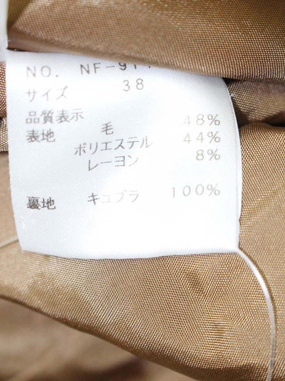 エムズグレイシー 914533 ジャケット 38 ブラウン チェック柄 ウール混 IT89Y1O3M3CL