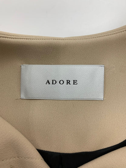 アドーア トリプルツイルコート 531-4152100 36 ベージュ ノーカラー ITUG4UX877UO