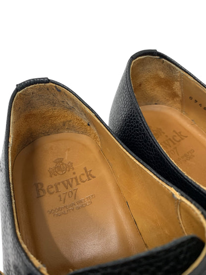 バーウィック1707 3069 ローファー 7 ブラック ダブルモンクストラップ ITE39PFHE2ZG