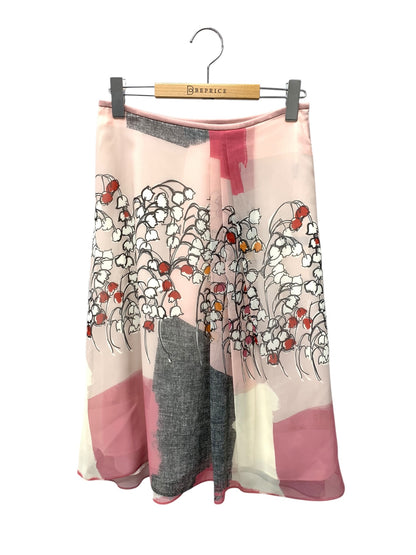 エムズグレイシー 017136 スカート 38 ピンク フラワー ITJG3LTRDIUS