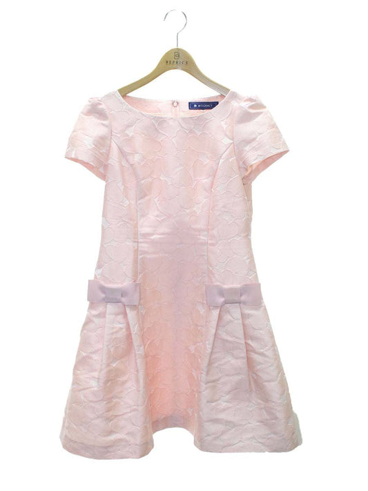 エムズグレイシー 521144 ワンピース 38 ピンク ハートモチーフ リボン ITKGWJTMQR54