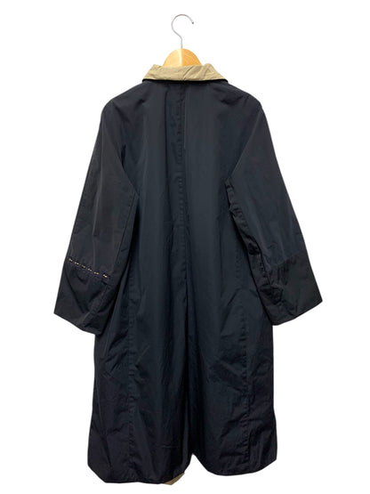 マックスマーラステュディオ 602104826 コート 40 ネイビー ナイロン リバーシブル ラインストーン ITBH1FII9OV4