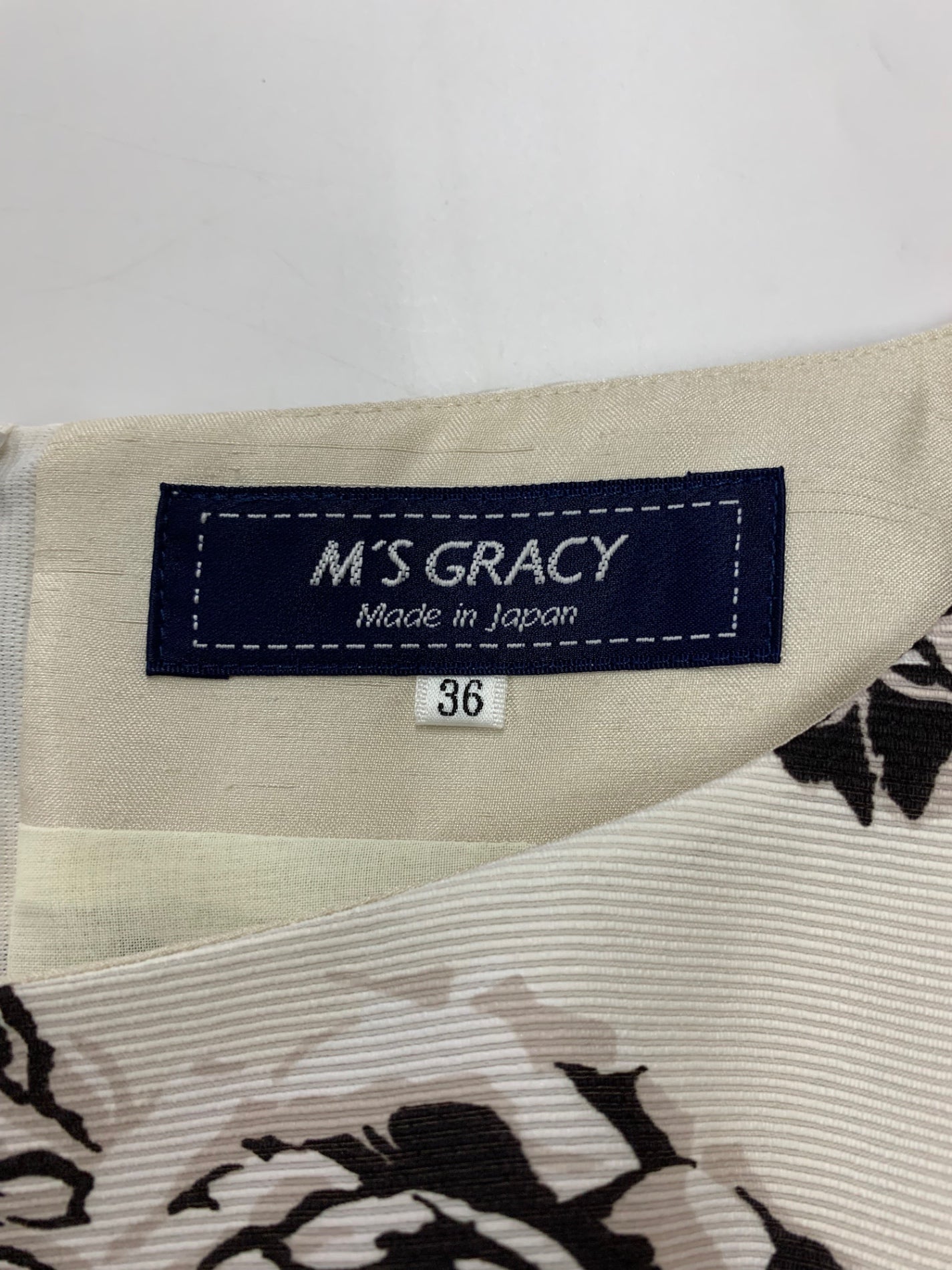 エムズグレイシー 411346 ワンピース 36 ホワイト バラ柄 ハート IT6SURXDQEGO