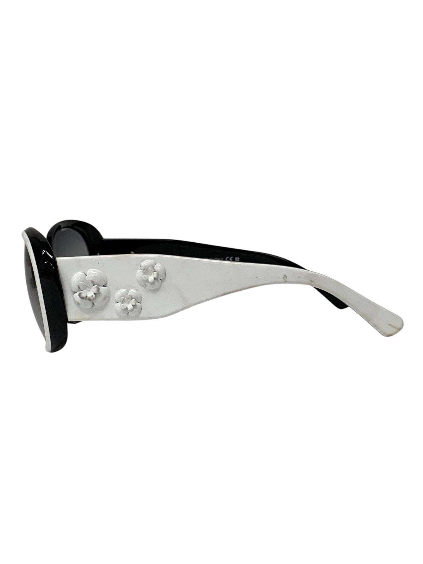 シャネル 5113 サングラス  ホワイト セルフレーム フルリム ウェリントン フラワー ITECYA8X1XNK