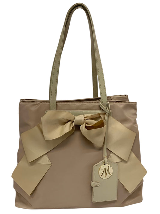 エムズグレイシー 194507 トートバッグ ベージュ リボンモチーフ ナイロン ITGC666PFR32