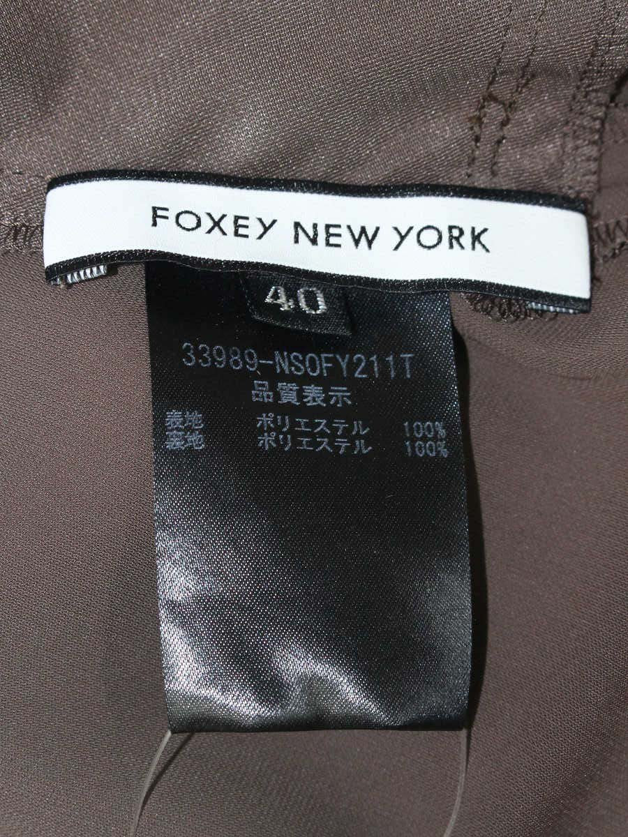 フォクシーニューヨーク シアーコクーンワンピース 33989 40 ブラウン IT21RQLLN3P0