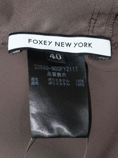 フォクシーニューヨーク シアーコクーンワンピース 33989 40 ブラウン IT21RQLLN3P0