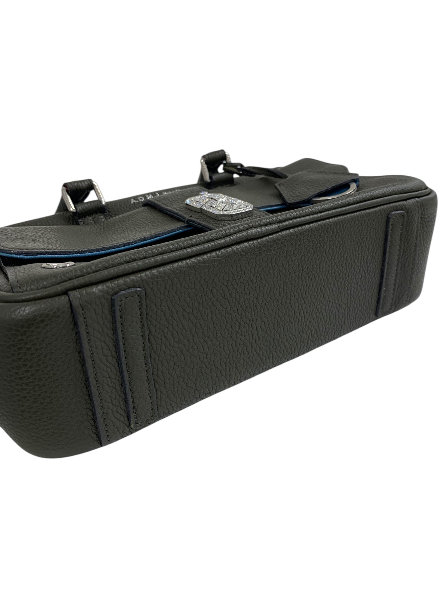 エーディーエムジェイ アールデコボストン ハンドバッグ カーキグリーン ショルダー 2way レザー モーツァルト スワロフスキー IT1VI8M7SM8G