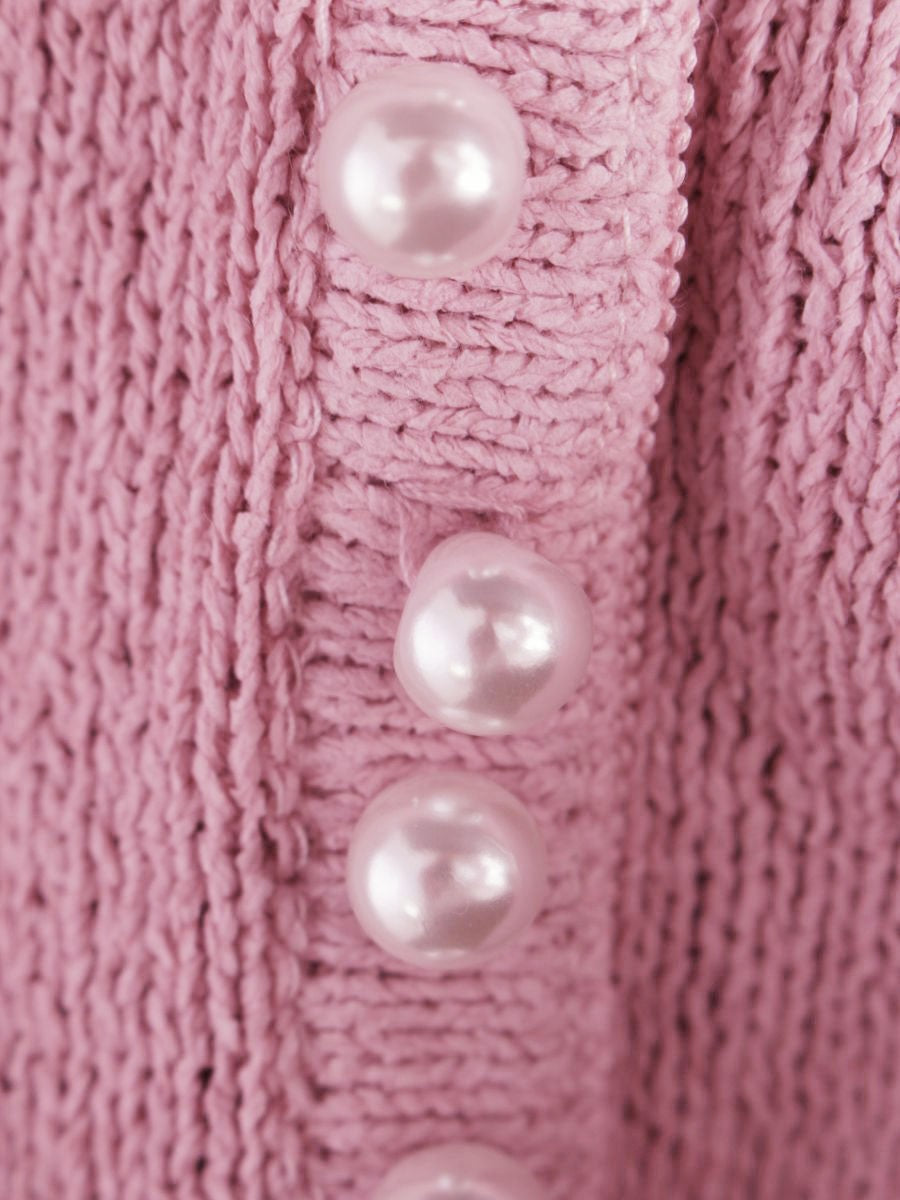 エムズグレイシー 018317 カーディガン 40 ピンク パール 7分丈 IT1AU2Y92G5K