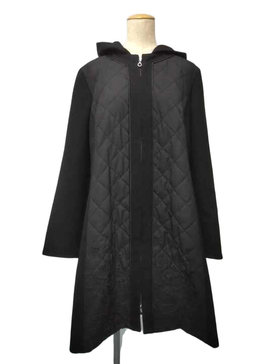 トゥービーシック 【L】光電子キルティングノーカラー ロングコート W7A02-835-09 44 ブラック 2023年モデル ITF3D8B630DS
