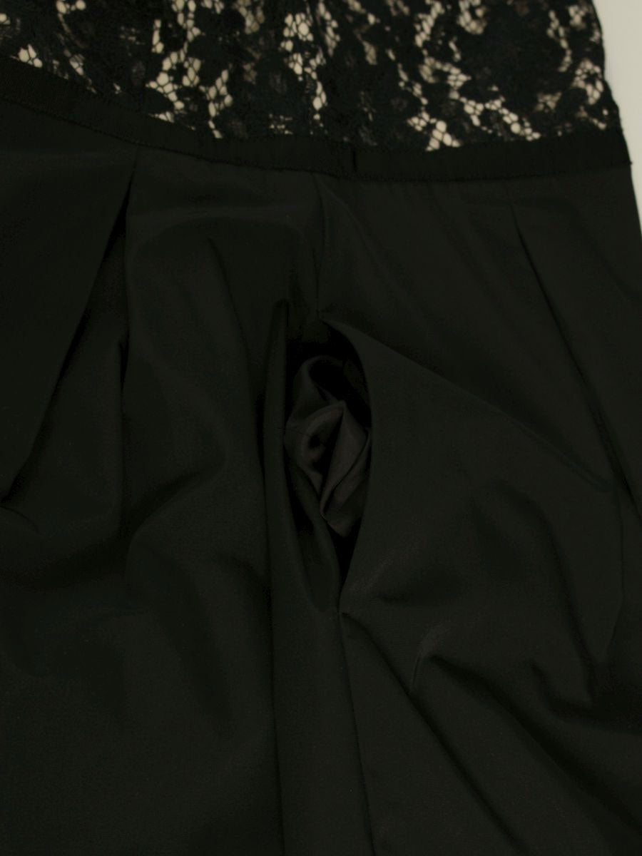 トッカ OPTOSA0730 ワンピース 0 ブラック 切替 レース フラワーモチーフ ITBUA8BBYMRS