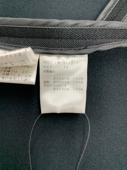 エムズグレイシー 411511 ジャンパースカート 36 ブラック ボンディング リボン フロントジップ ITJSNBQJTYXB