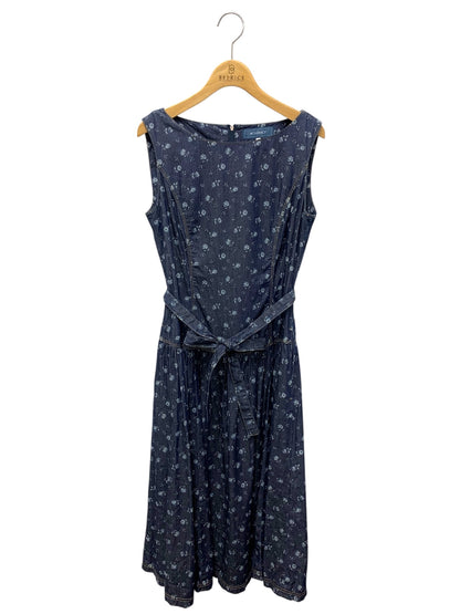 エムズグレイシー 小花モチーフ 511348 デニムワンピース 38 ネイビー フラワーモチーフ ITLOII1CK50K