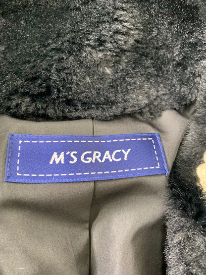 エムズグレイシー 396508 コート ブラック エコファー IT6GEPBU8YF4