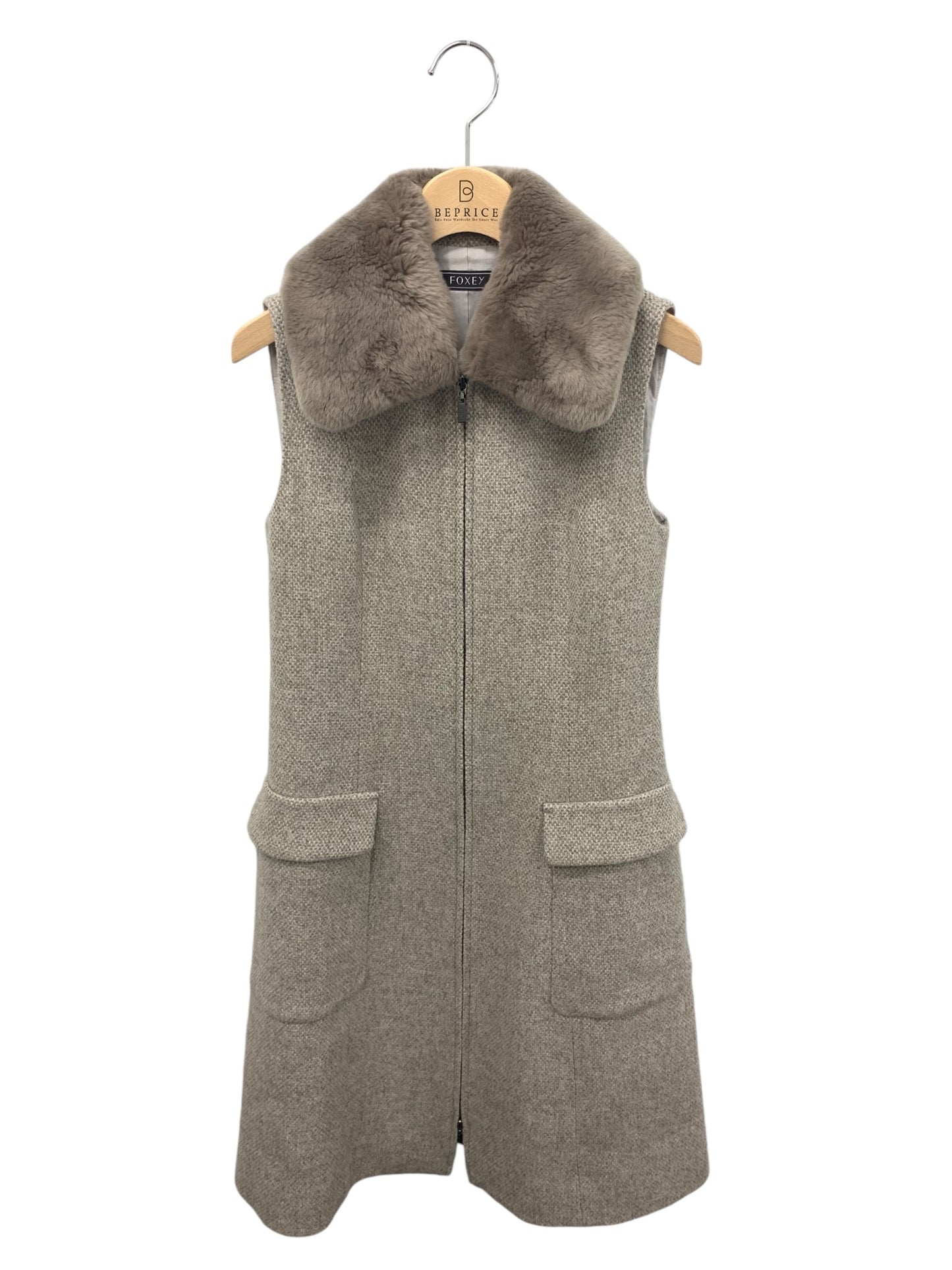 フォクシーブティック Dress Cocoa Tweed 40083 ワンピース 38 ベージュ ITCTNJSHI3GB