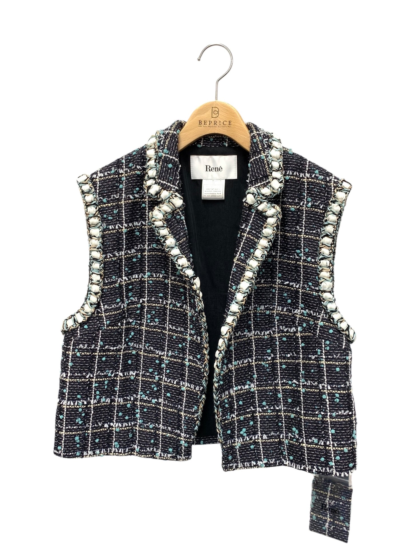 ルネ 6323940 ベスト 36 ネイビー TISSUE社製ツイード IT6PS29J873Q